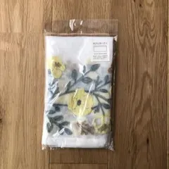 3COINS　刺繍カフェカーテン　花柄