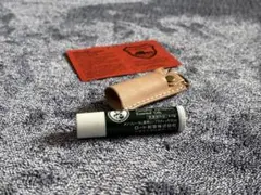 栃木レザーリップケース　ナチュラルヌメ革本革レザークラフト　メンソレータム