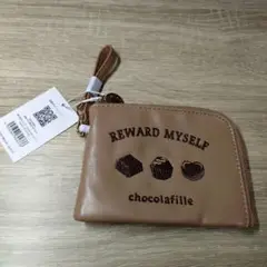 新品未使用　ショコラフィーユ　リール付きパスケース
