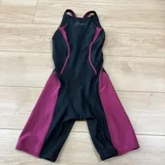 FINA ストラップ付き水着 黒/ワインレッド