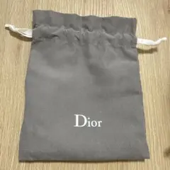 Diorノベルティ巾着 布製 ポーチ グレー