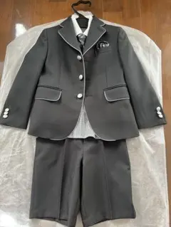 入学式子どもスーツ黒 110 5点セット男の子 wonder factory