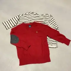 【専用】ストライプトップス90サイズ、GAPセーターセット