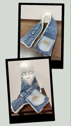 REMAKE♡DENIM　デニム✕ボア　マフラー