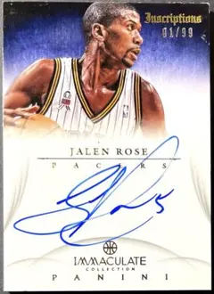 99枚限定 Jalen Rose Immaculate Auto サイン NBA