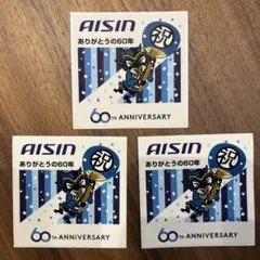 シーホース三河 タツヲ アイシン60周年記念ステッカー3枚セット