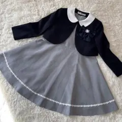 ユアスペシャルデェイ フォーマル ワンピース ネイビー グレー 120 女の子