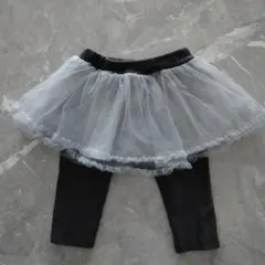 チュール付きパンツ70cmチャコールグレー