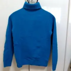 MORRIS＆SONS タートルネック ニット ターコイズブルー