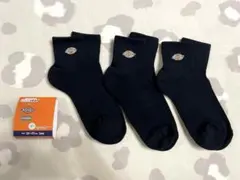 ✨新品✨Dickies　メンズ　ショート　ソックス　3足セット　黒　防寒