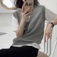 値下げ❗️Vipoa Vネックベーシックベスト