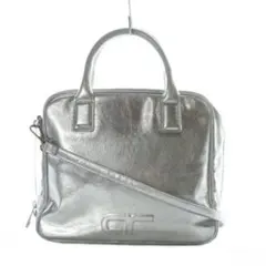 アダムエロペ Adam et Rope' ロゴボストンバッグ シルバー