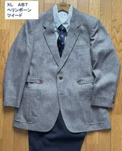 ＡＢ７ ＸＬ　ツイード ヘリンボーン　カントリージャケット
