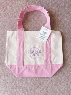 【新品未使用】タグ付Trader Joe’s トレジョ　ミニトートバッグ　ピンク