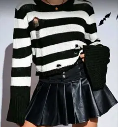 ダメージ加工 セーター SHINE