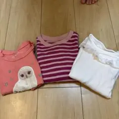 babyGap フクロウ　ユニクロ　長袖　3枚セット