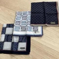 【未使用】メンズ用ブランドハンカチ　3枚セット