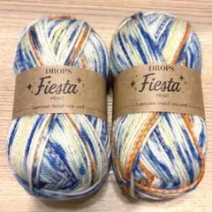 21 ドロップス DROPS Fiesta ソックヤーン 並太 ブルー 秋冬