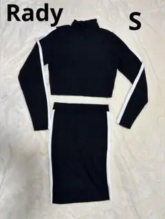 【美品】Rady タートル　ニット　セットアップ　ブラック　S