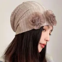 Electric Circus ニットキャップ 帽子 レディース コサージュ