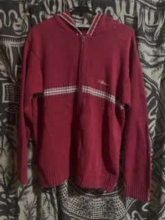 Piko レッド フルジップ ニット パーカー 90s 古着