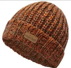 mont-bell ニット帽 赤と黒の混合