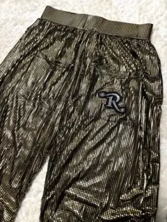 R-LONDONゴールドメタリックパンツ Rロゴ美品