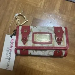 pinky woman sport キーケース ベージュ/レッド