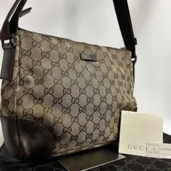 GUCCI GGキャンバス ウエスト ポーチ 92543 クロスボディ バッグ