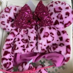 ファンキャップ ヒョウ柄 ミニー ディズニー ピンク カチューシャ