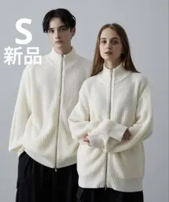 新品★CLEL ルーズドライバーズニット S オフホワイト