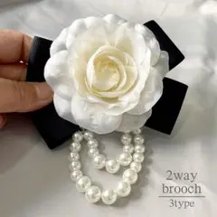 ブローチ コサージュ 薔薇 フラワー パール アクセサリー 入園式 卒業式