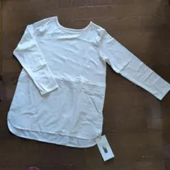 ホワイト 長袖 Tシャツ レイヤードスタイル