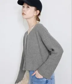 slobe iena 2WAYニットカーディガン グレー