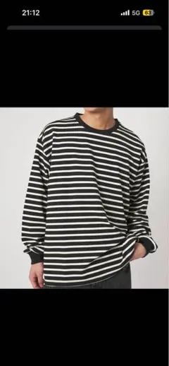 Schott ブラック・ホワイトストライプ 長袖カットソー X-LARGE - メルカリ