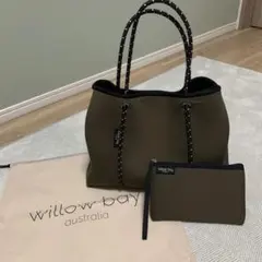 willow bay オリーブトートバッグ　大　穴なしタイプ
