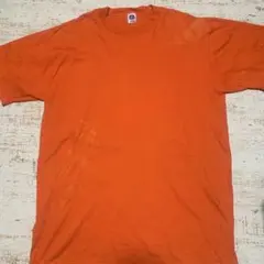 ラッセル80s無地Tシャツオレンジサイズ表記XL USA製のサムネイル