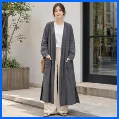 ASTRAET ロングカーディガン 羽織り ポケット付き 大人カジュアルのサムネイル
