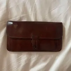 PORTER ブラウンレザー 長財布 ファスナー付き