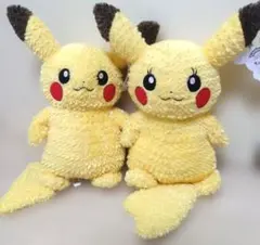 美品 Pikachu’s Closet オスメス2体セット ポケモンセンター限定 ポケモン - ピカチュウ ぬいぐるみ 2体セット ポケモンセンター