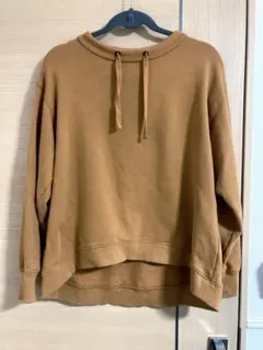 【zampa】綿100%スウェット・パーカー　マスタード　M