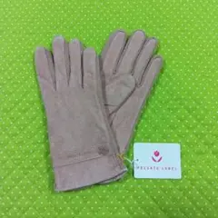 未使用　タグ付き　PRIVATE LABEL ピンク　スエード 　手袋　清楚