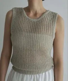 【新品未使用】アンヌーク　Paperyarn Knit Tanktopのサムネイル