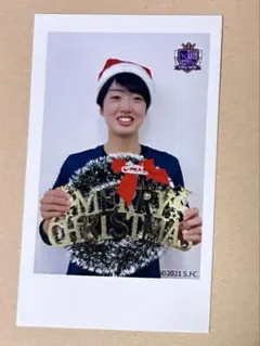 藤田七海選手　サンフレッチェ広島レジーナ　クリスマス　チェキ風カード