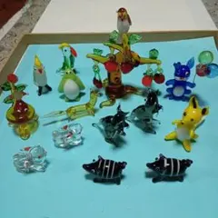 ガラス細工 小物森の動物達