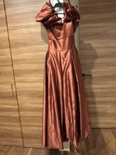 【殿☻様専用】オフショルダー　テラコッタ　カラードレス