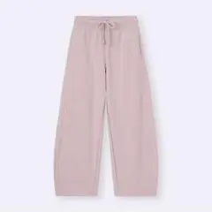 GU スウェットバレルレッグパンツ L ピンク