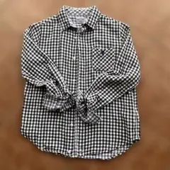 COOR DAILY CLOTHING 長袖シャツ M ネイビーホワイトチェック