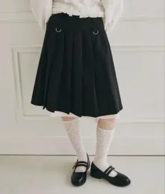 idem イデム　layered medium pleats skirt