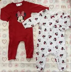 H&M ミニーちゃん ロンパース2点セット(68cm)